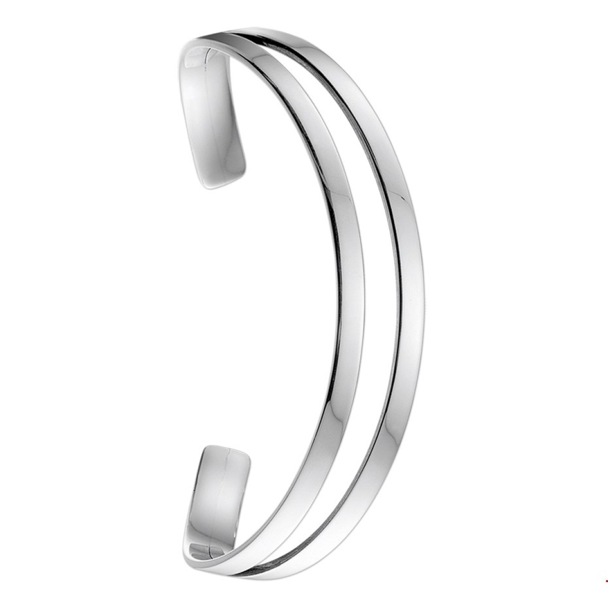 Opengewerkte spang armband zilver
