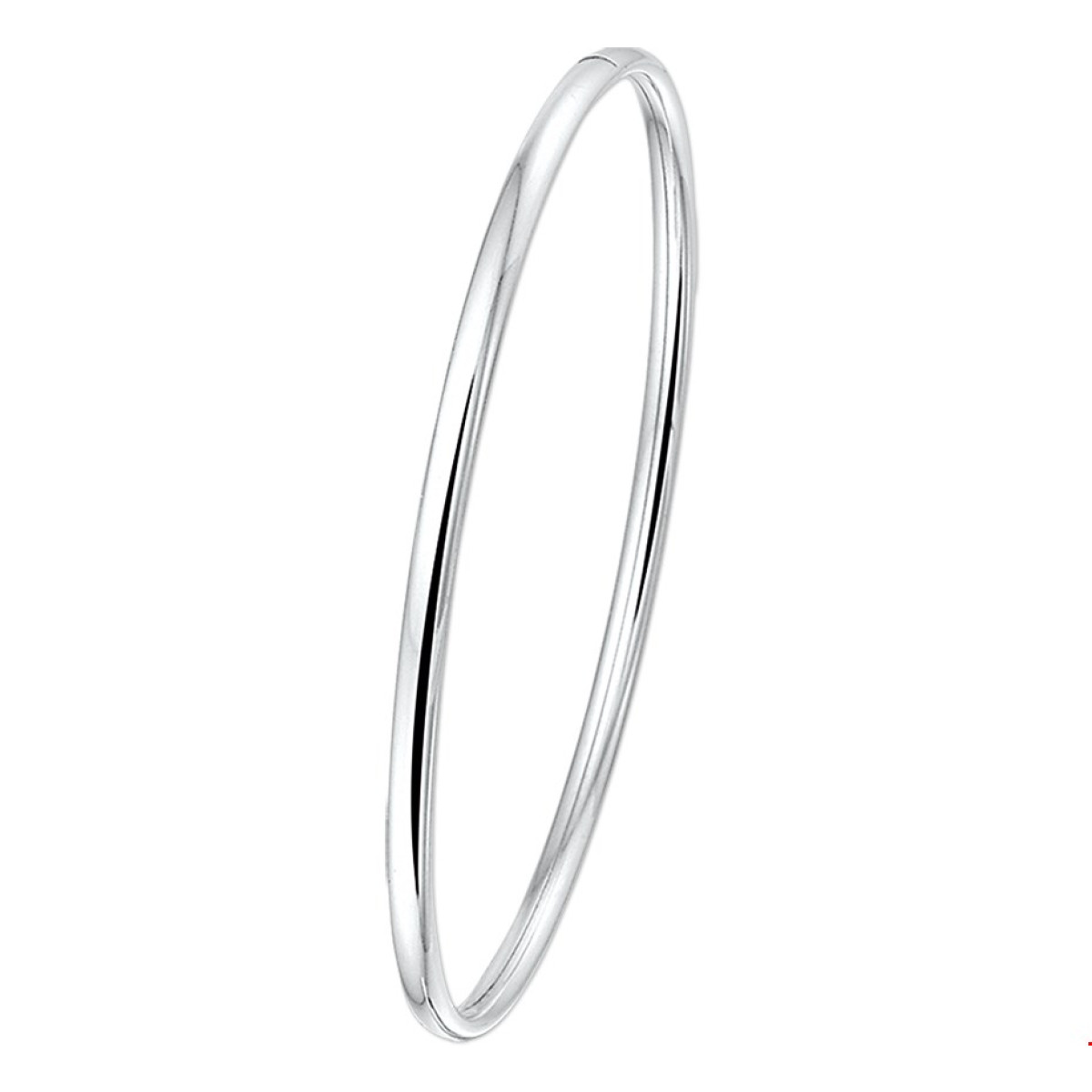 Ovalen slavenarmband zilver 3 mm dopsluiting