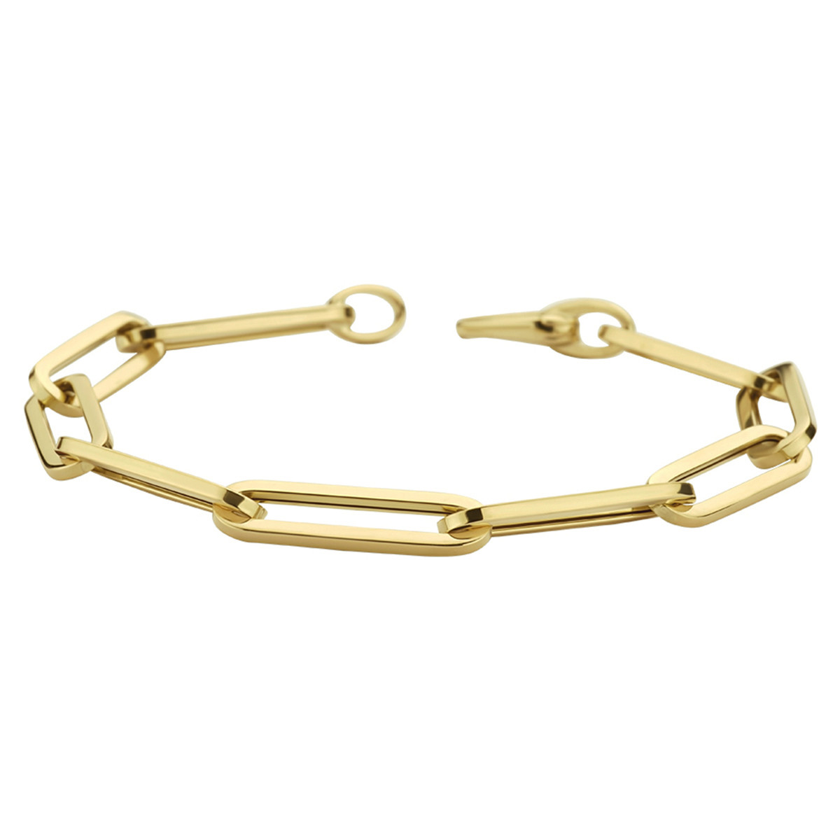 Paperclip armband 6.0 mm - Lengte 19 cm
