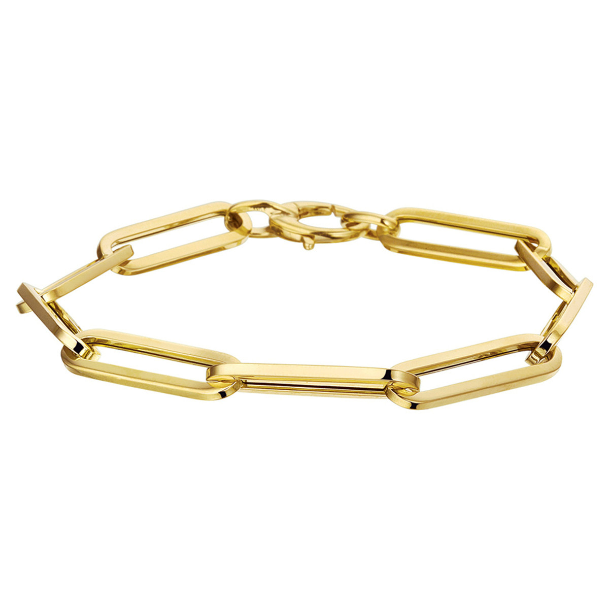Paperclip armband 6.0 mm - Lengte 19 cm