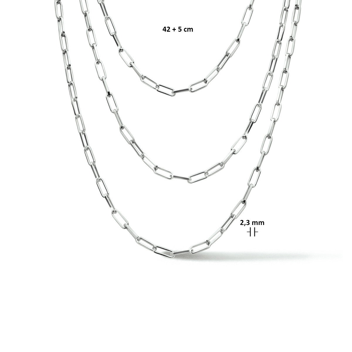 Paperclip ketting gelaagd