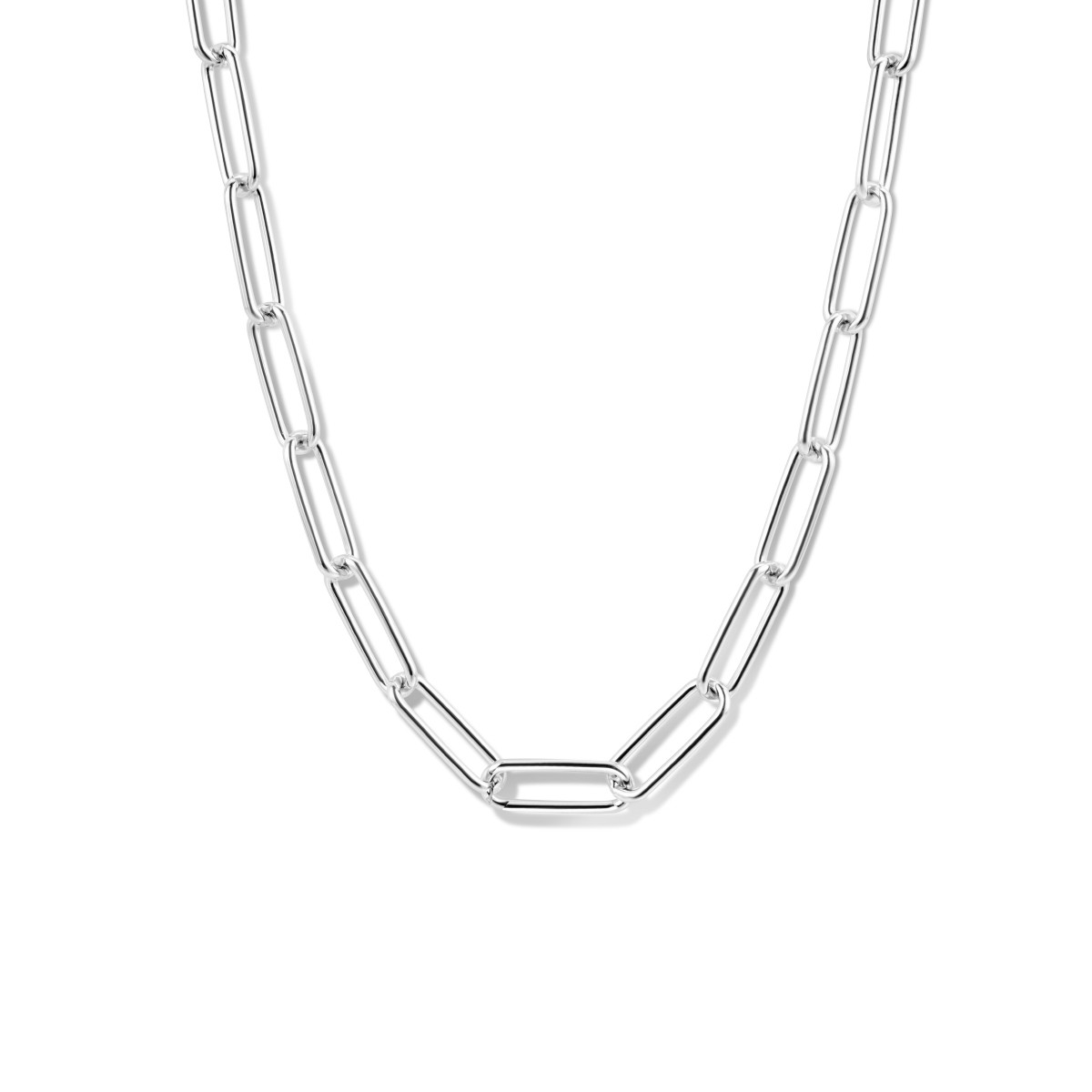 Paperclip ketting zilver 5 mm