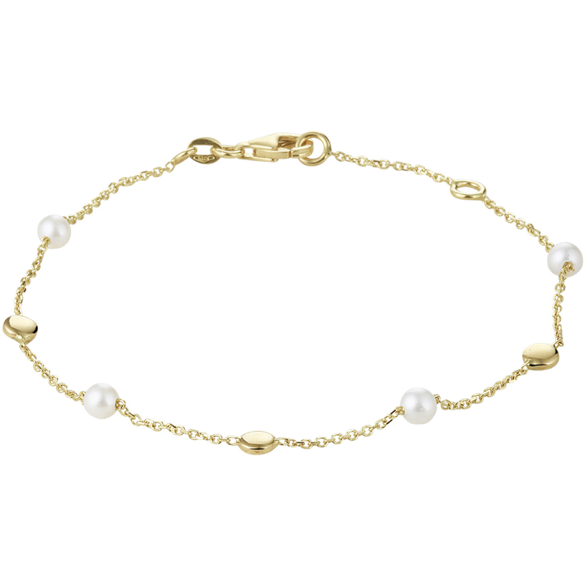 Parel armband goud