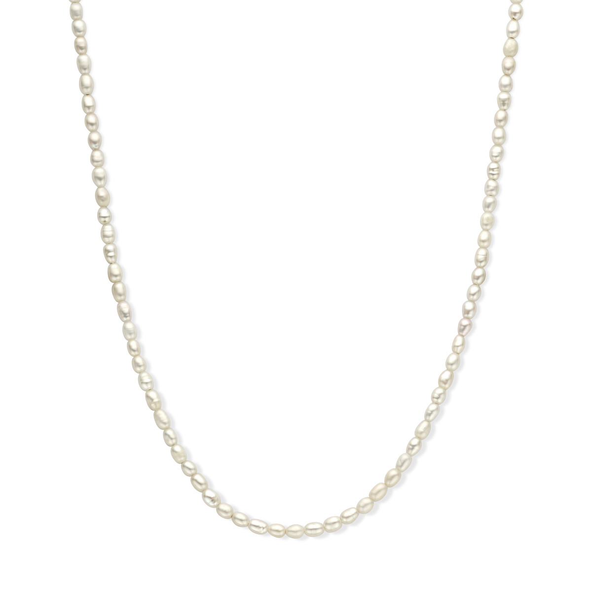 Parelketting met vergulde sluiting 3.8 mm breed - Lengte 50-55 cm