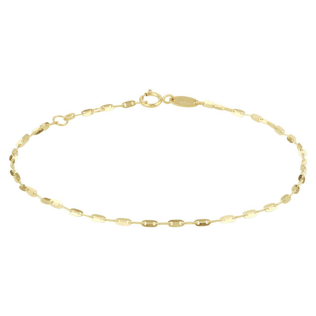 Plaatjes enkelbandje goud - Lengte 24 - 26 cm