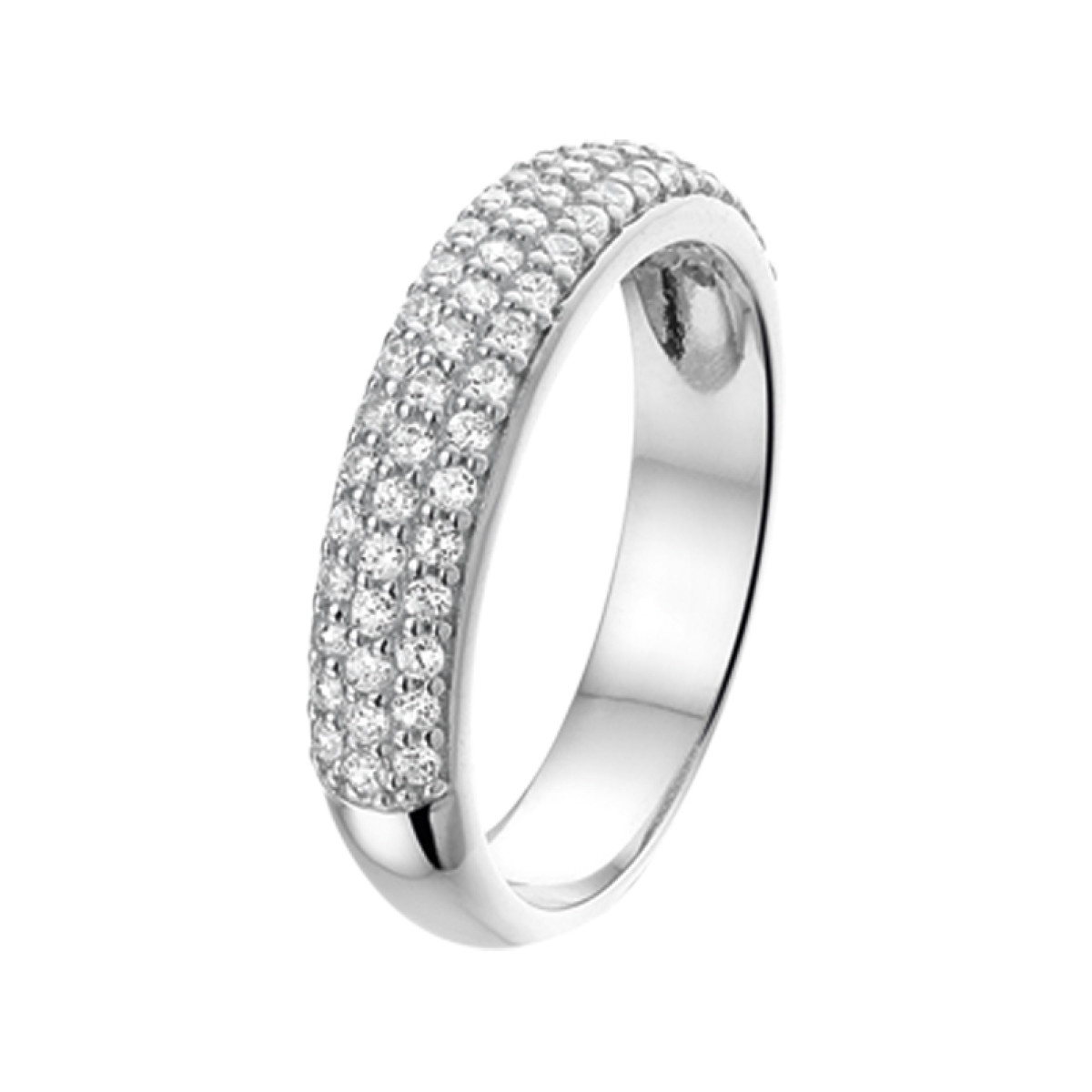 Prachtige zilveren ring met zirkonia