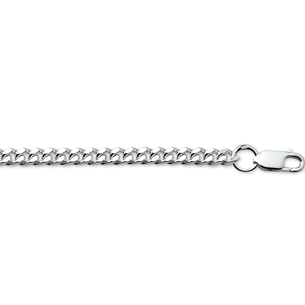 Prachtige zilveren schakelarmband gourmetschakel 3.5 mm