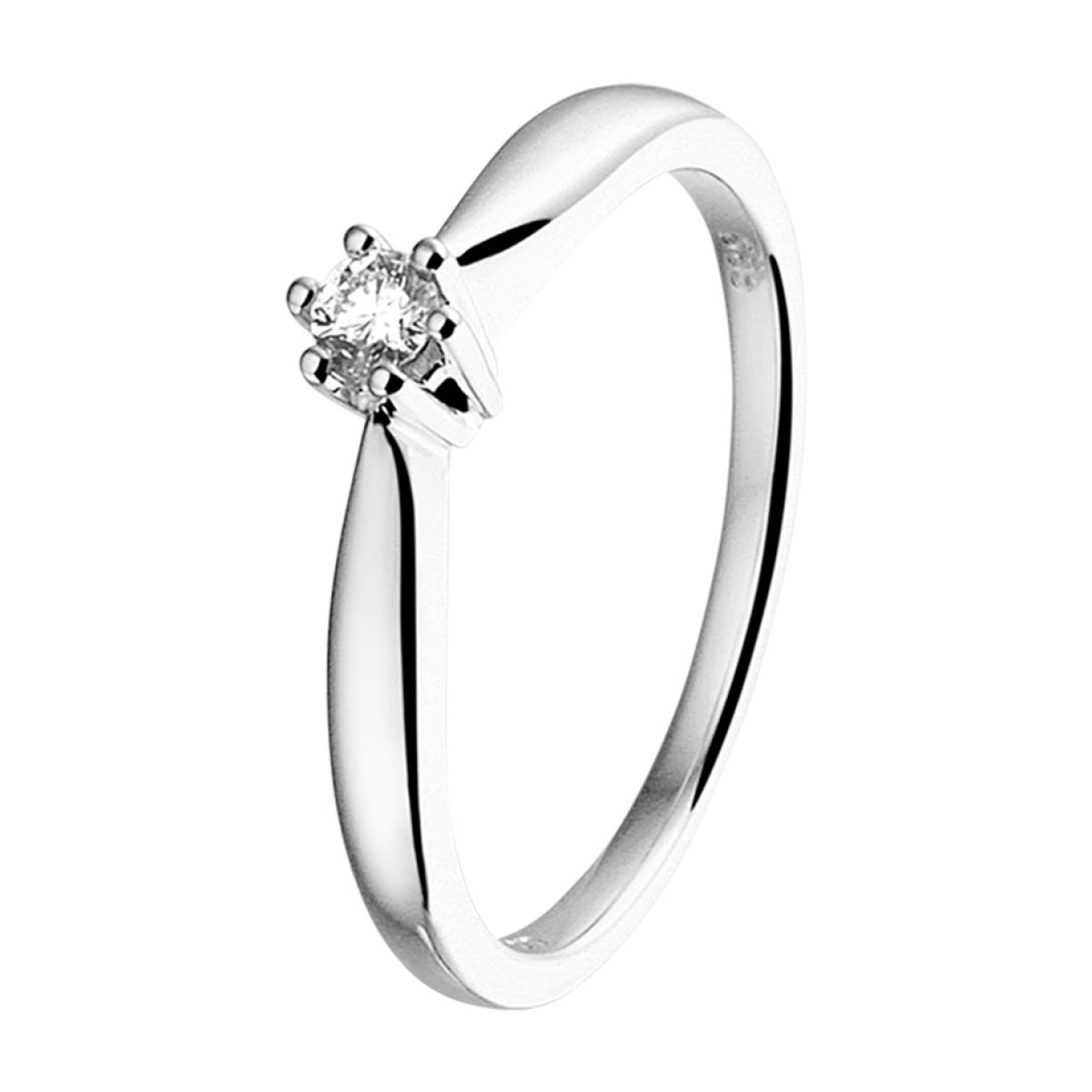 Ring diamant witgoud 0.08 crt