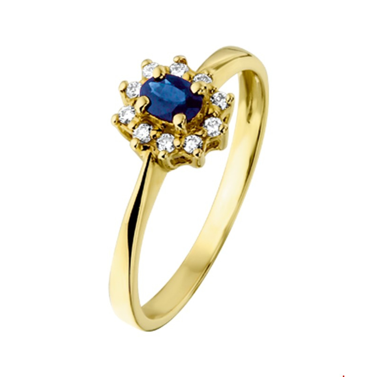 Ring edelsteen goud saffier