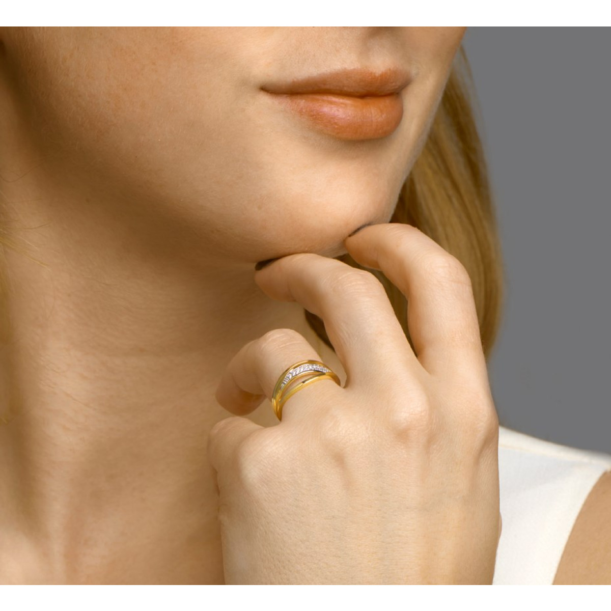 Ring goud diamant 0.07 crt