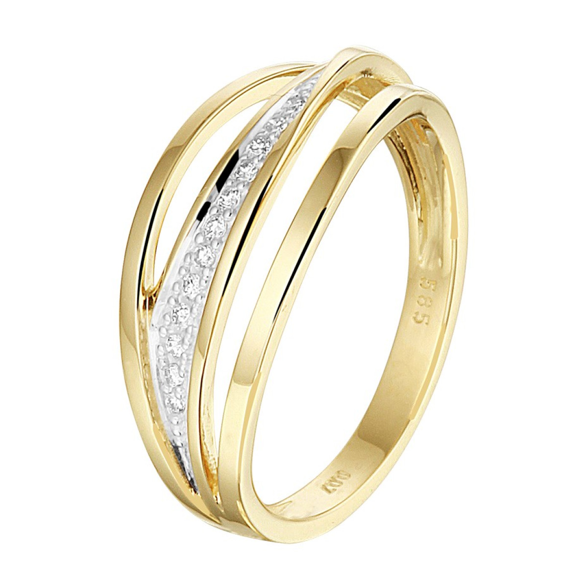 Ring goud diamant 0.07 crt