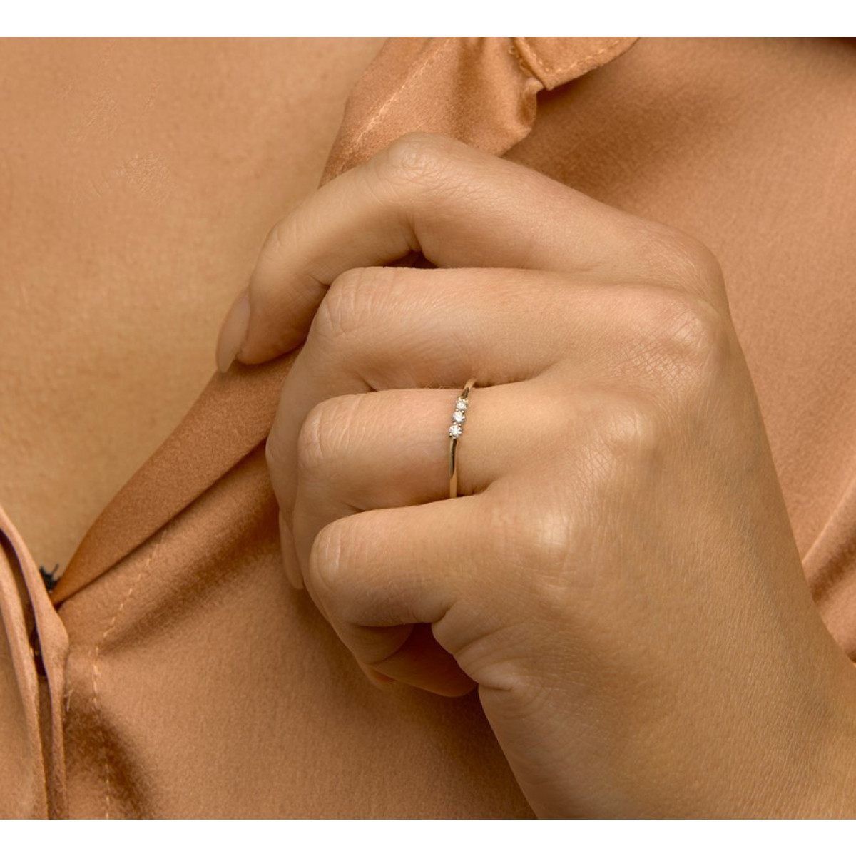 Ring goud diamant 0.09 crt