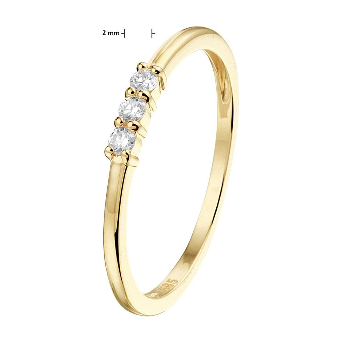 Ring goud diamant 0.09 crt
