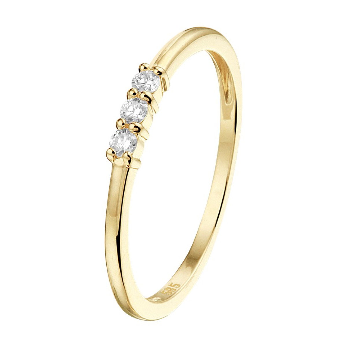 Ring goud diamant 0.09 crt
