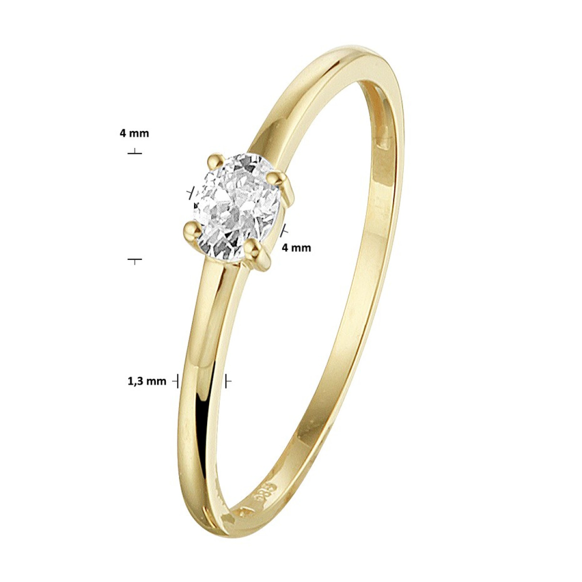 Ring goud met zirkonia