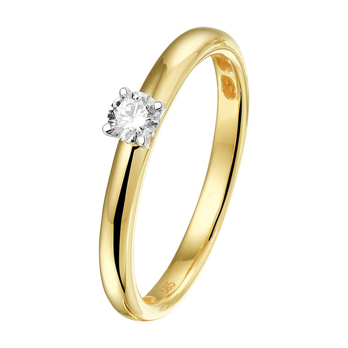 Ring met diamant 0.15 crt