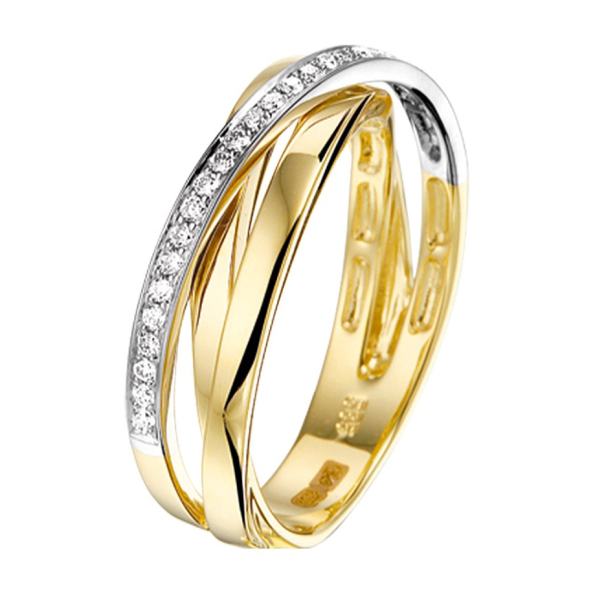 Ring met prachtige diamant 0.16 crt