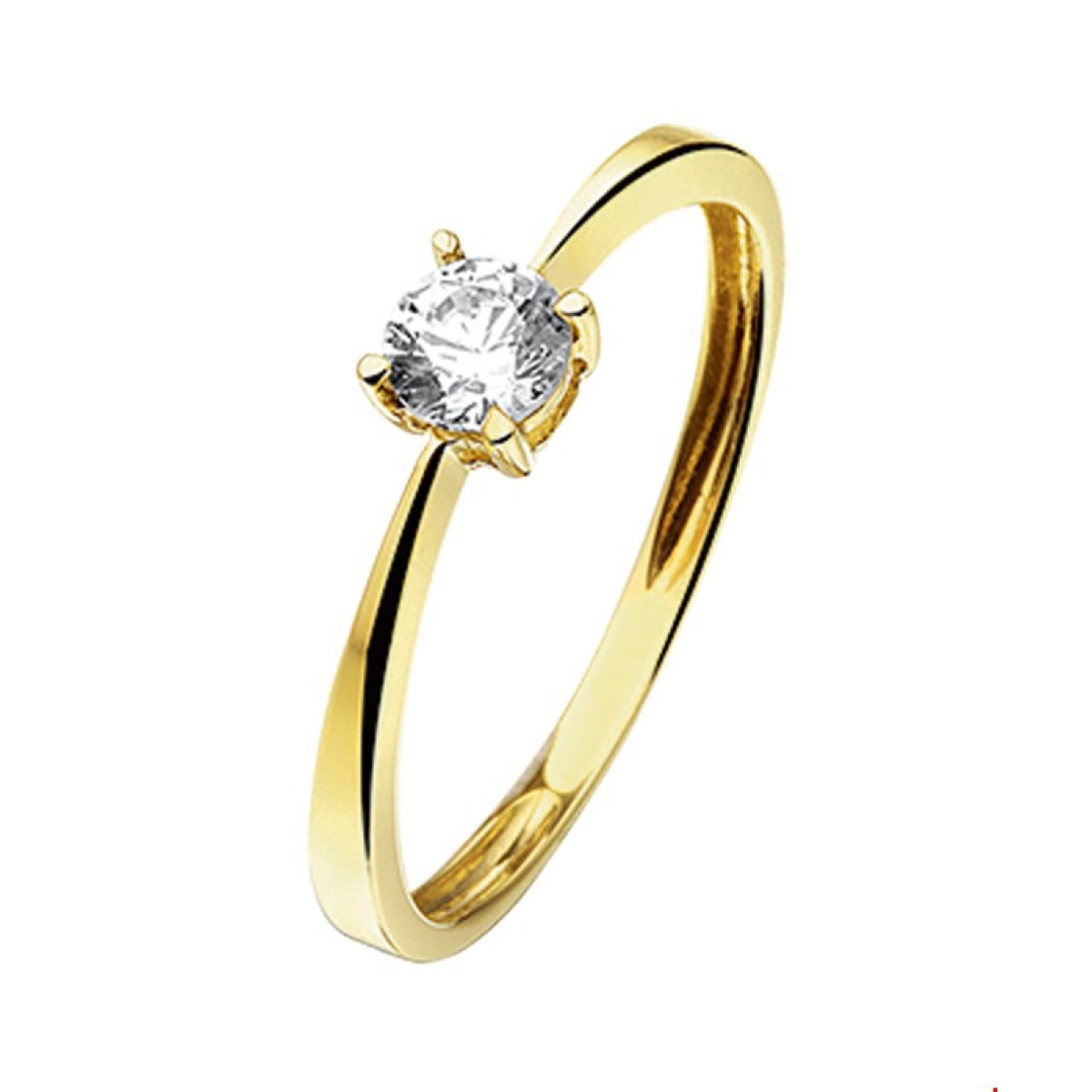 Ring van goud met zirkonia