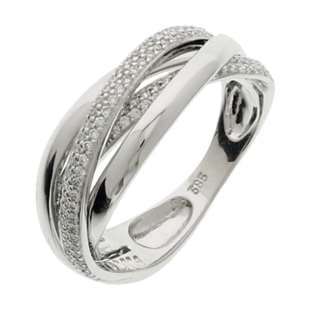 Ring witgoud diamant 0.36 crt