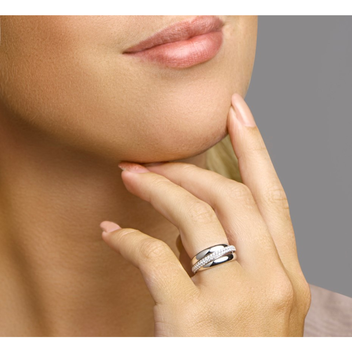 Ring witgoud diamanten 0.47 crt