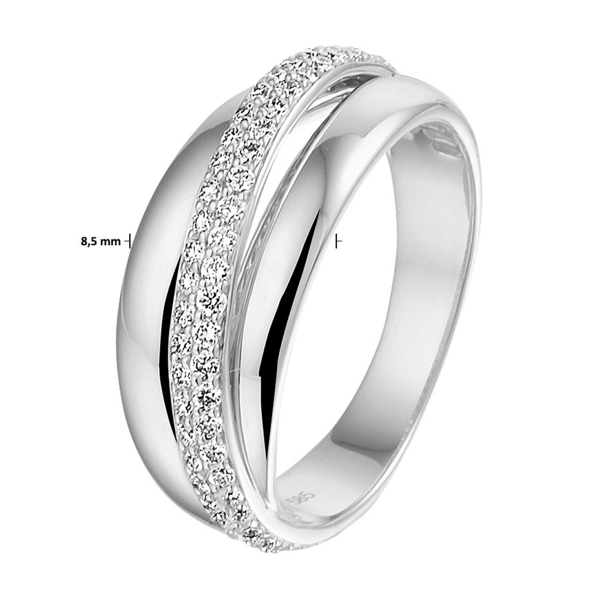 Ring witgoud diamanten 0.47 crt