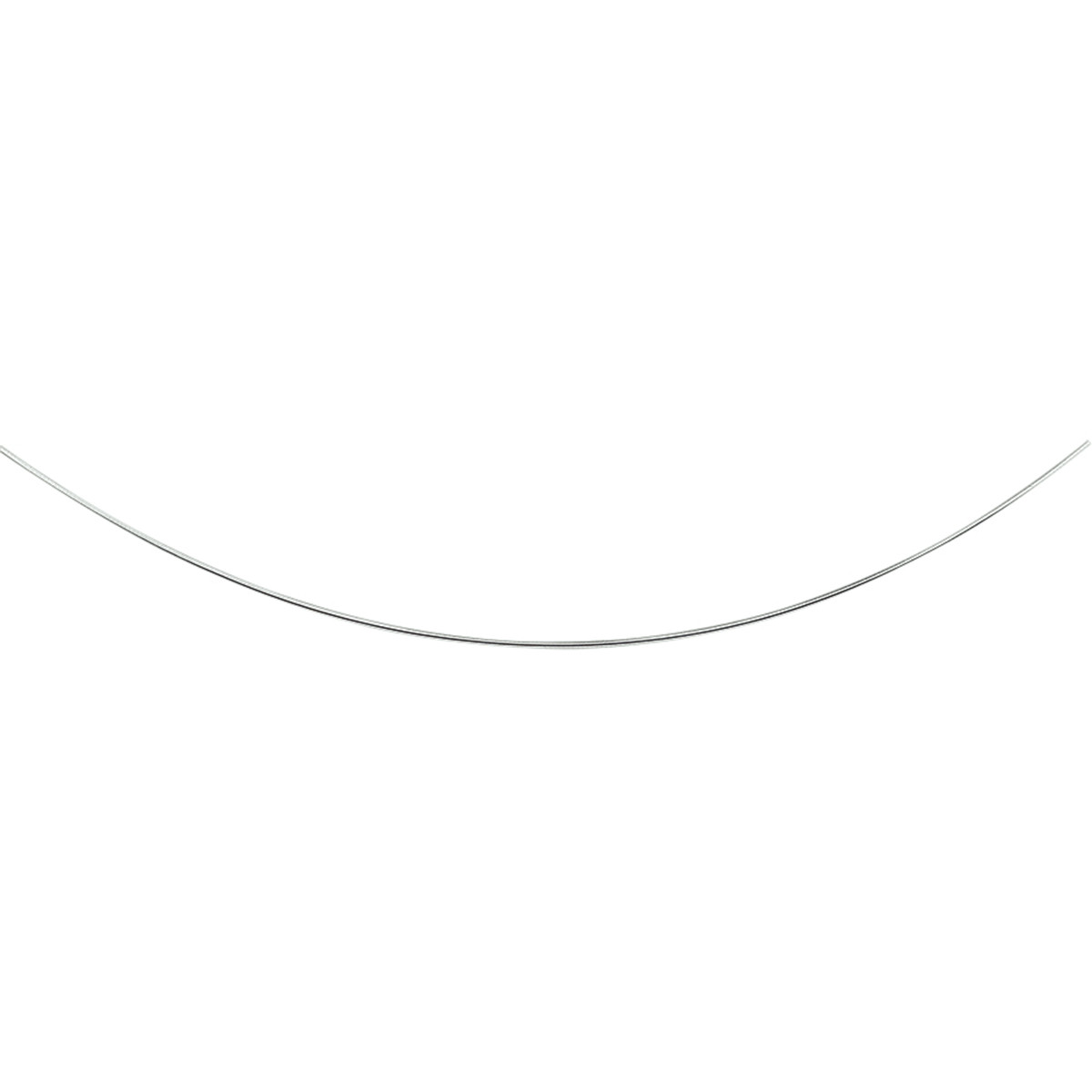 Ronde omega ketting zilver 1.0 mm