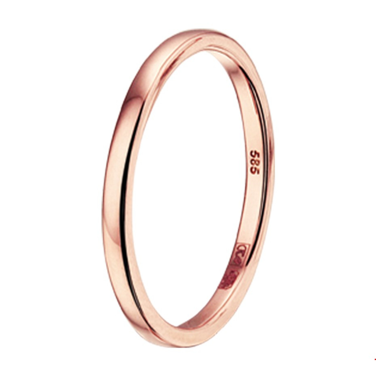 Roségouden aanschuifring 14-karaat