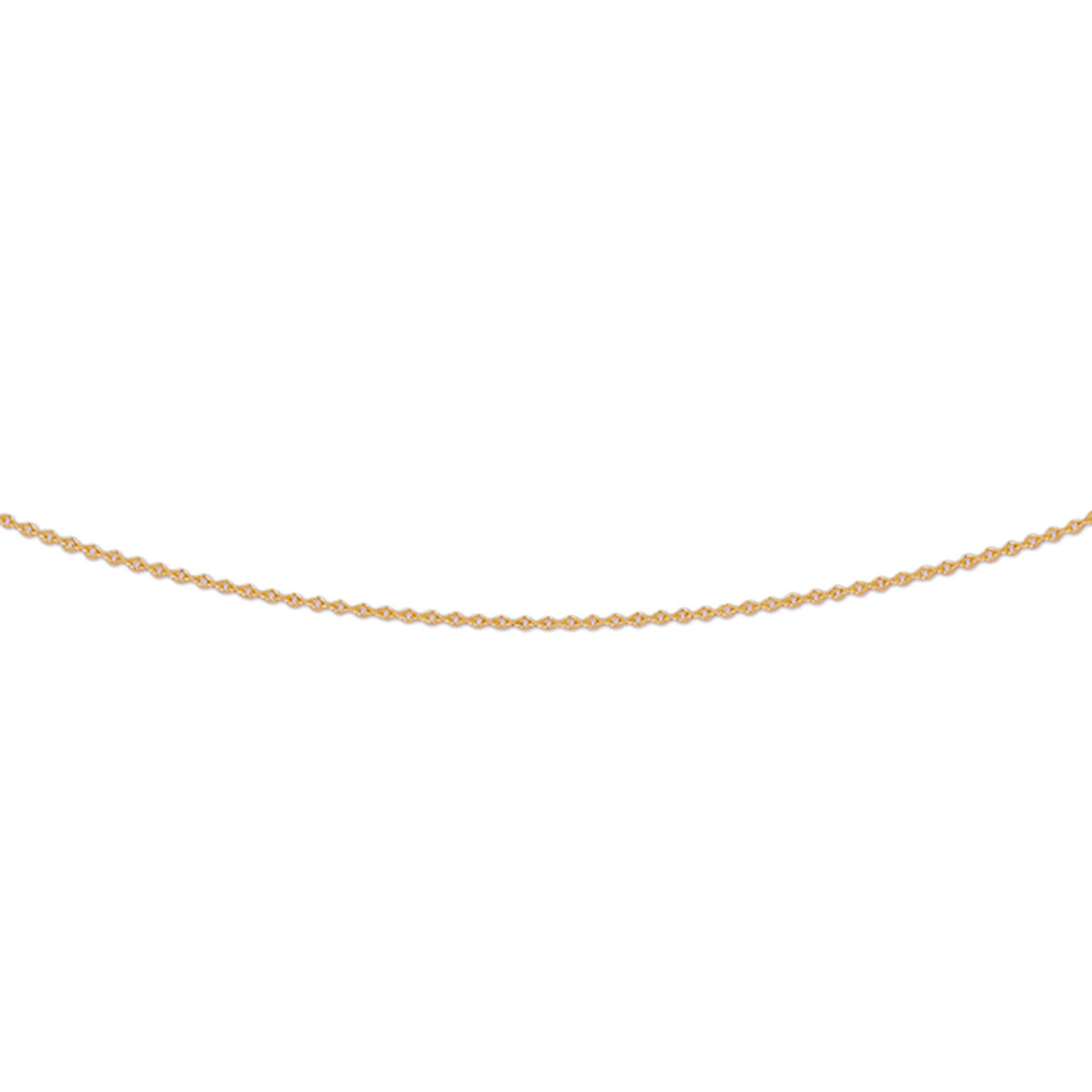 Roségouden ankerketting plat 0.8 mm - Lengte 41 - 43 - 45 cm