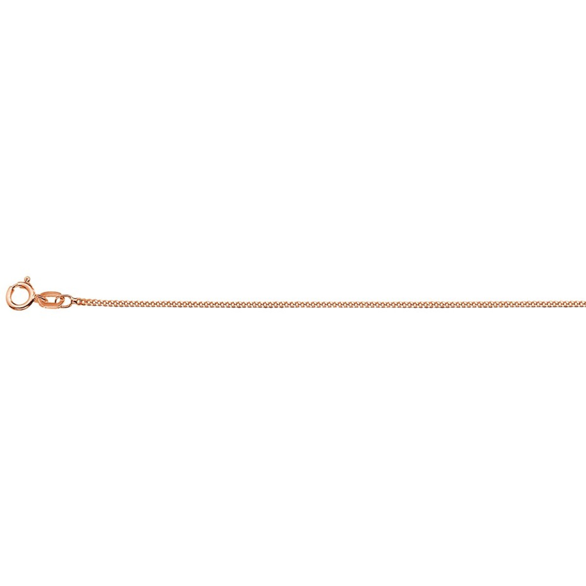 Roségouden gourmet ketting 1.0 mm