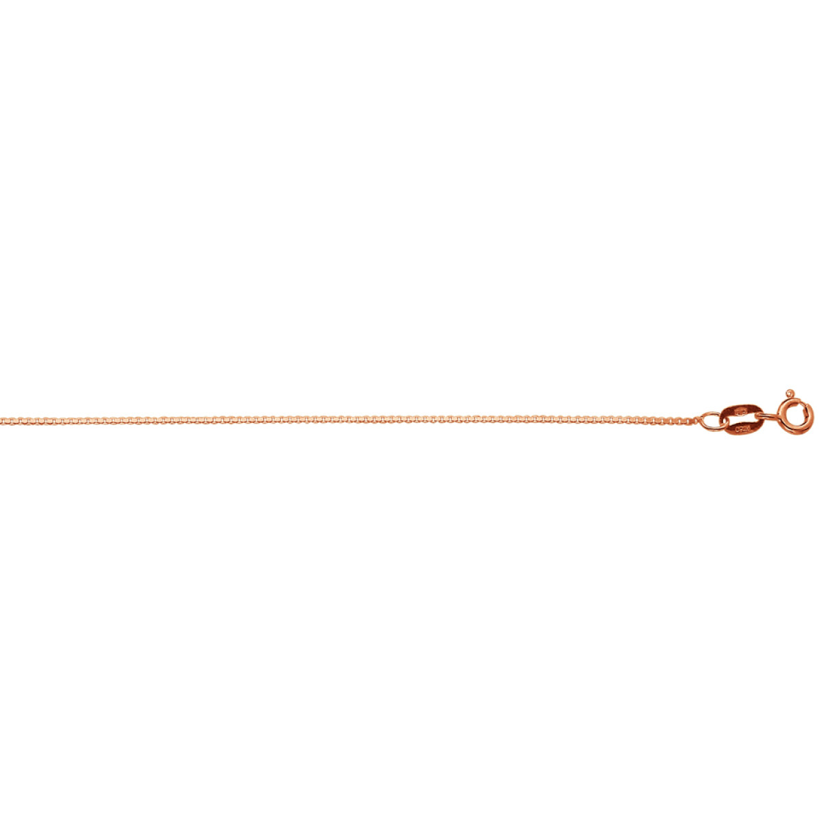 Roségouden Venetiaanse ketting 0.8 mm