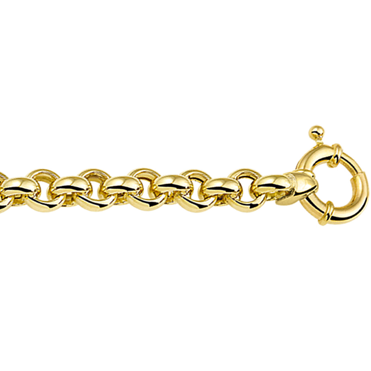 Schakelarmband jasseron van goud 7 mm