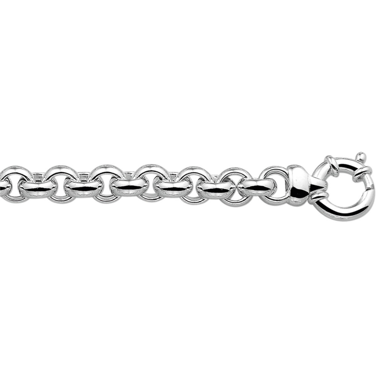 Schakelarmband jasseron van zilver 10 mm