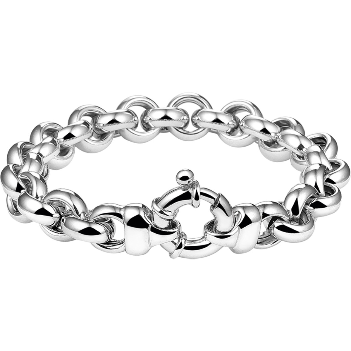 Schakelarmband jasseron van zilver 10 mm