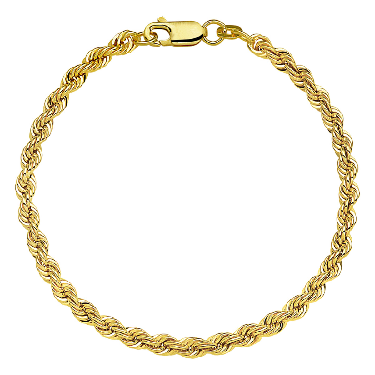 Schakelarmband koord van goud 3.9 mm