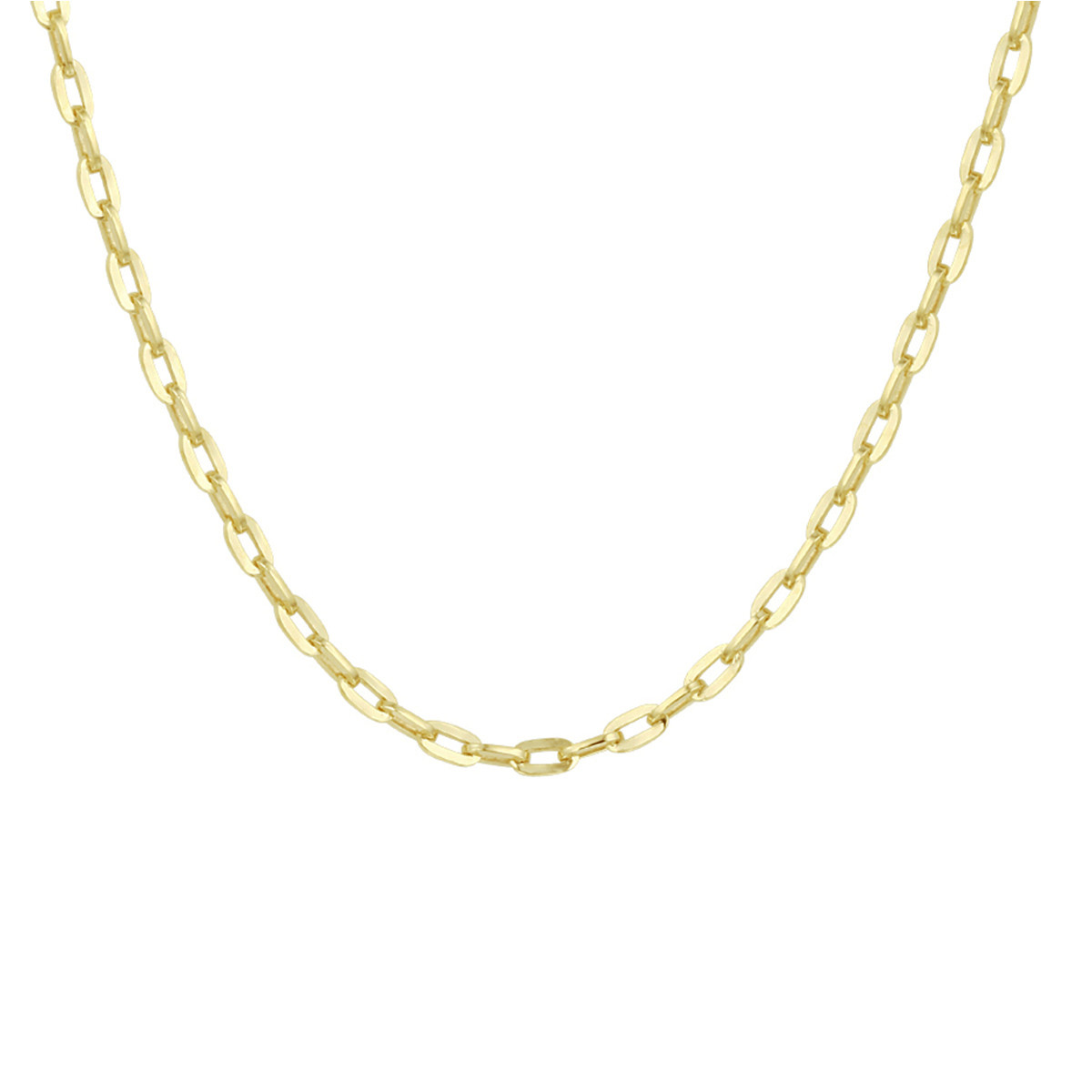 Zilgold schakelketting met ankerschakel 3 mm - lengte 45 cm