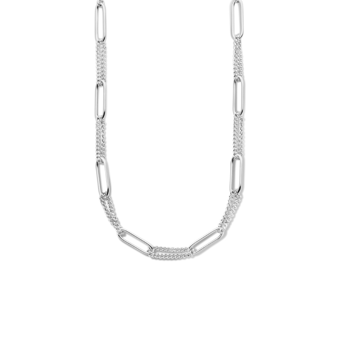 Schakelketting met paperclip en gourmet schakel- Lengte 42 + 3 cm