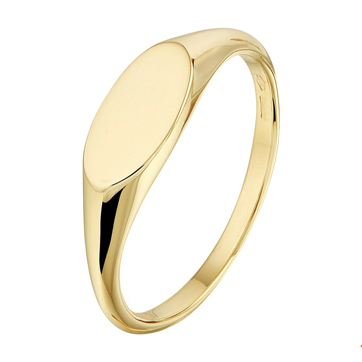 Schitterende gouden zegelring dames