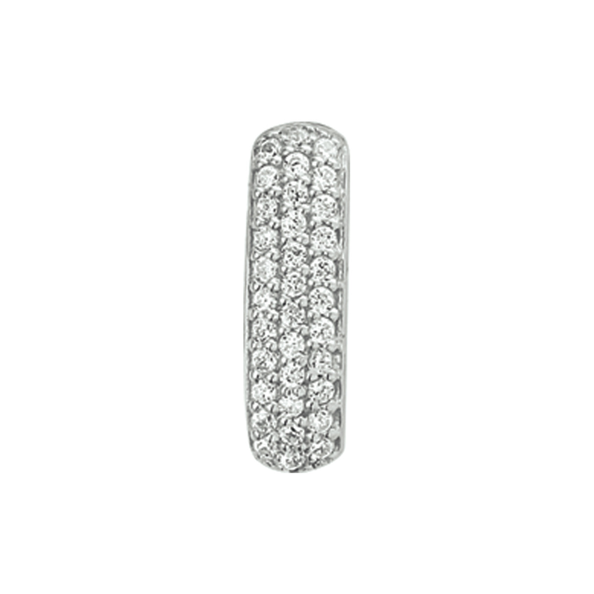 Schitterende zirkonia hanger zilver - 15 mm x 5 mm