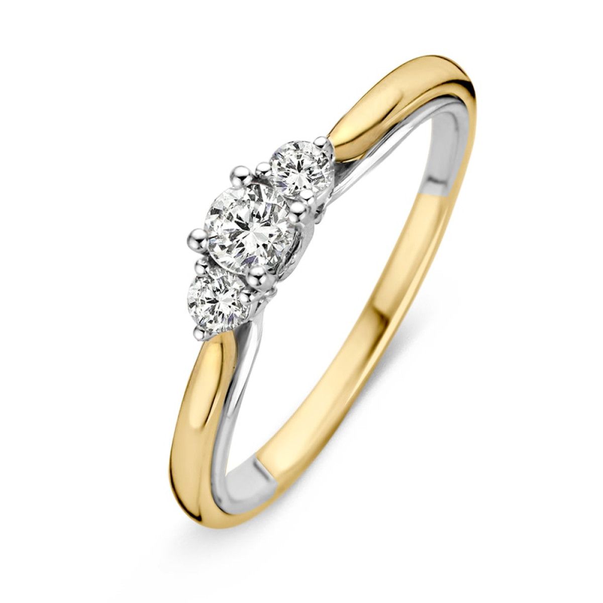 Sierlijke damesring met schitterende diamanten 0.31 crt.