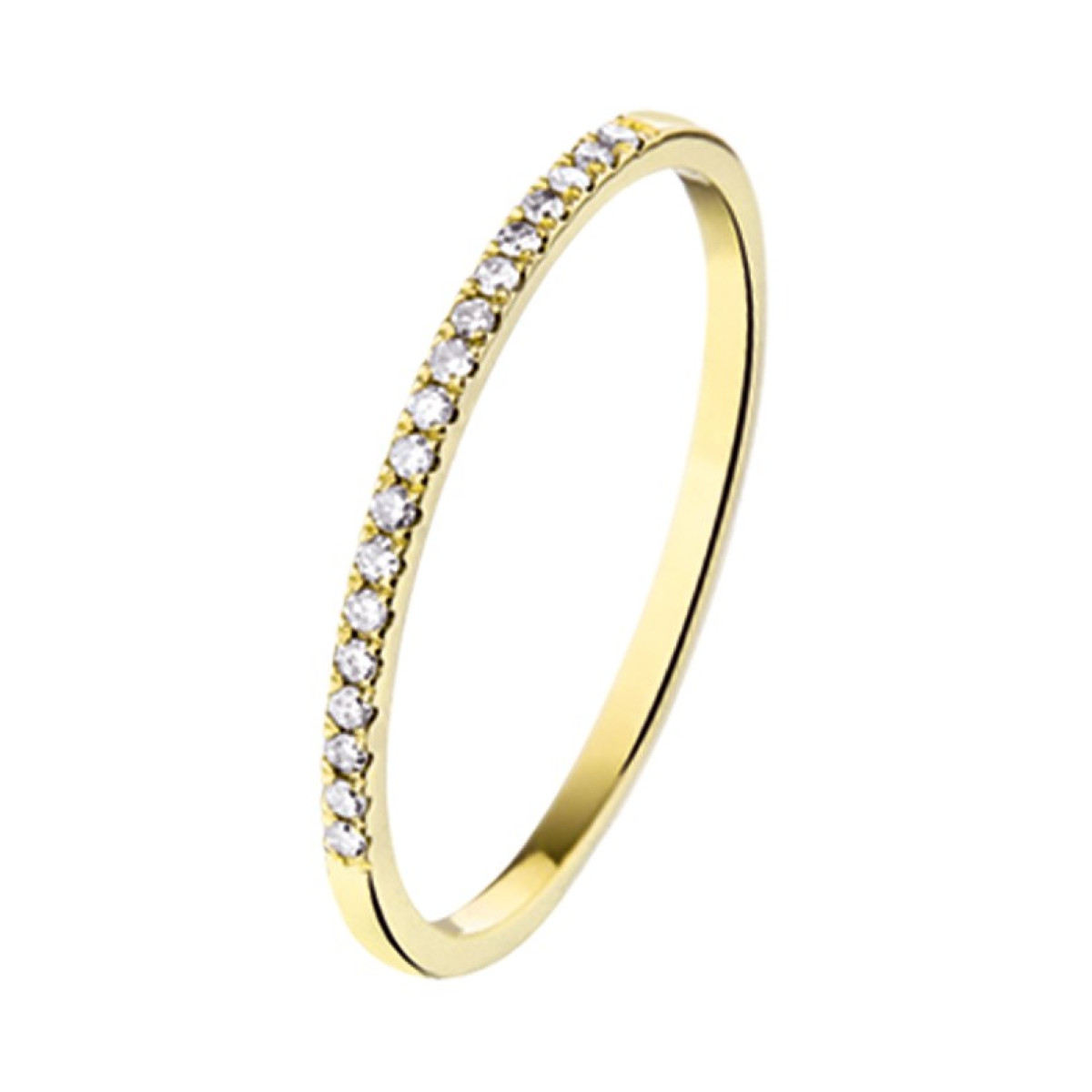 Gouden diamanten ring 0.09 crt