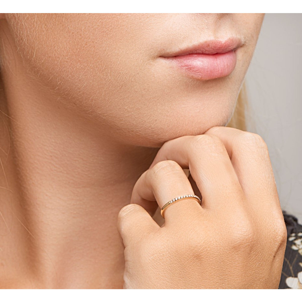 Gouden ring diamanten 0.13 crt