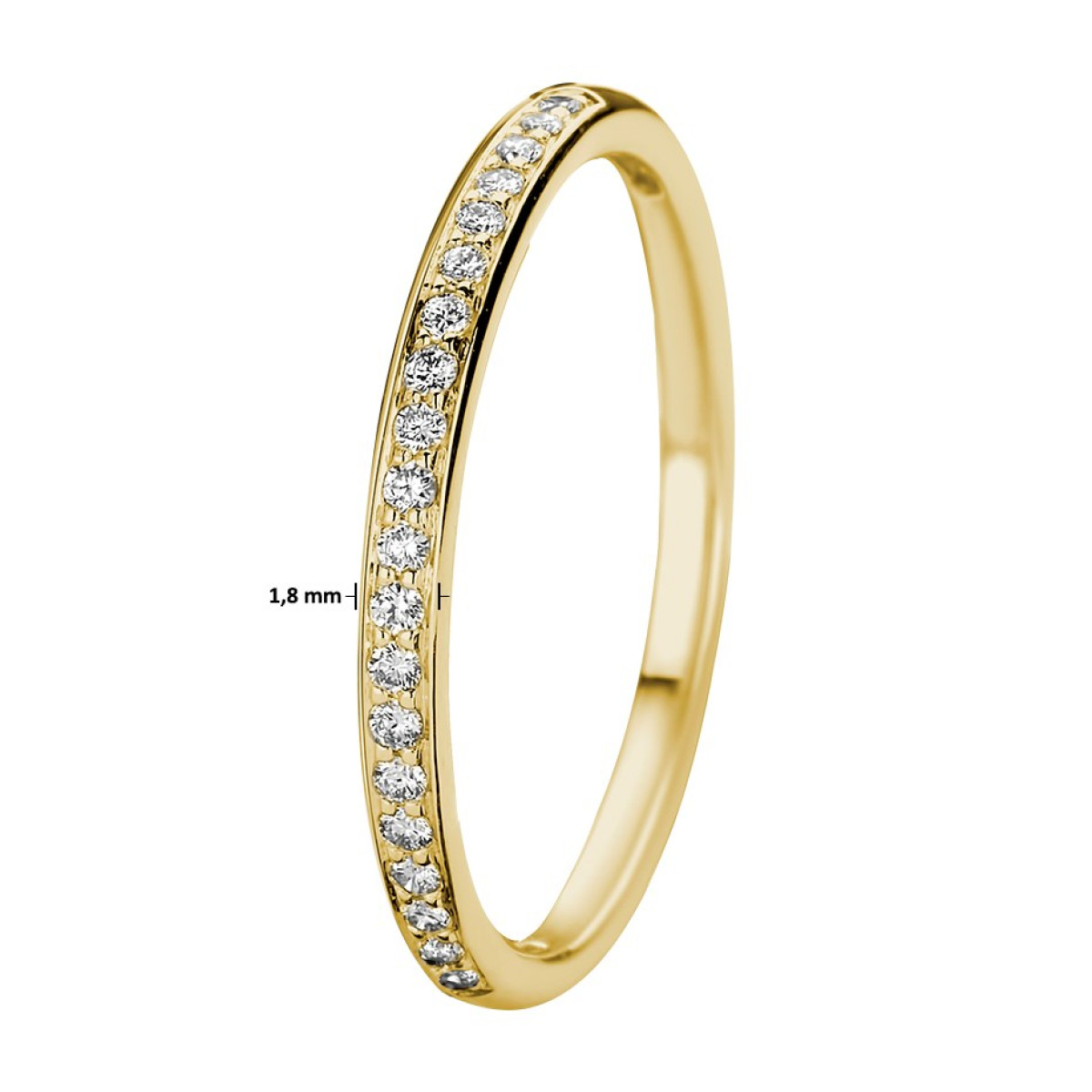 Gouden ring diamanten 0.13 crt