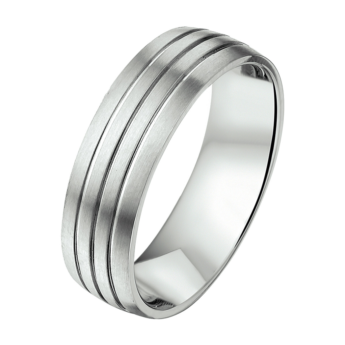 Stalen ring met vier stroken 6 mm