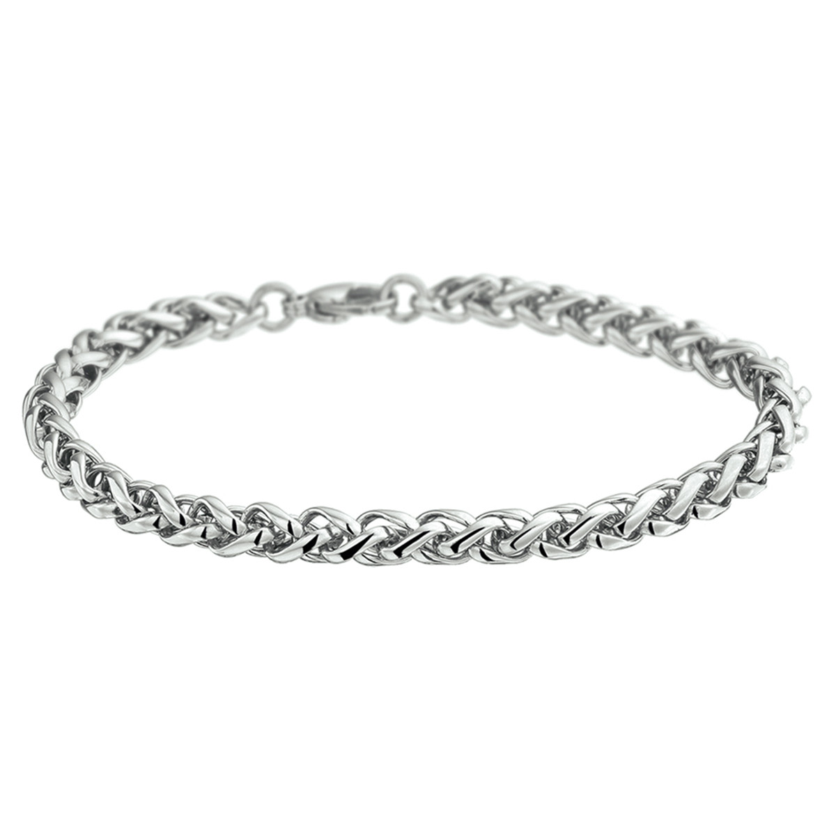 Stalen vossenstaart armband 4.5 mm - Lengte 19 cm