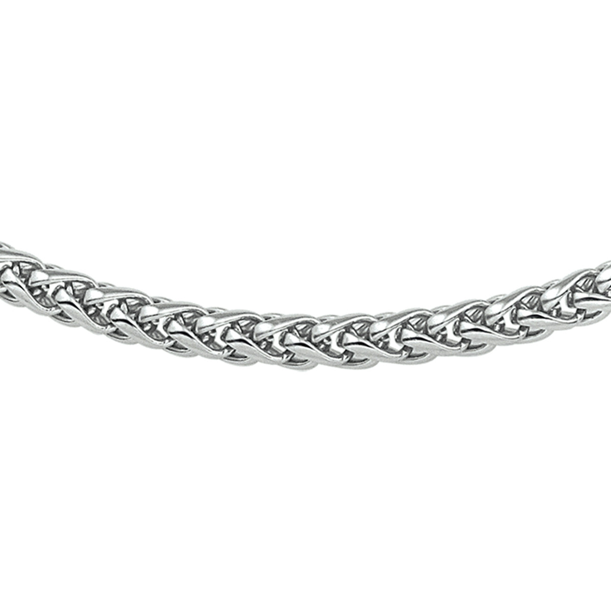 Stalen vossenstaart ketting - Lengte 45 cm