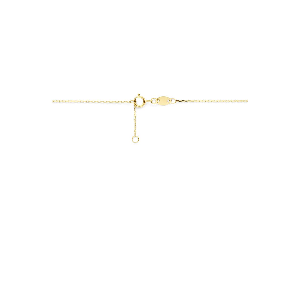 Strakke en klassieke 14-karaat gouden parelketting - Lengte 43 cm, 45 cm