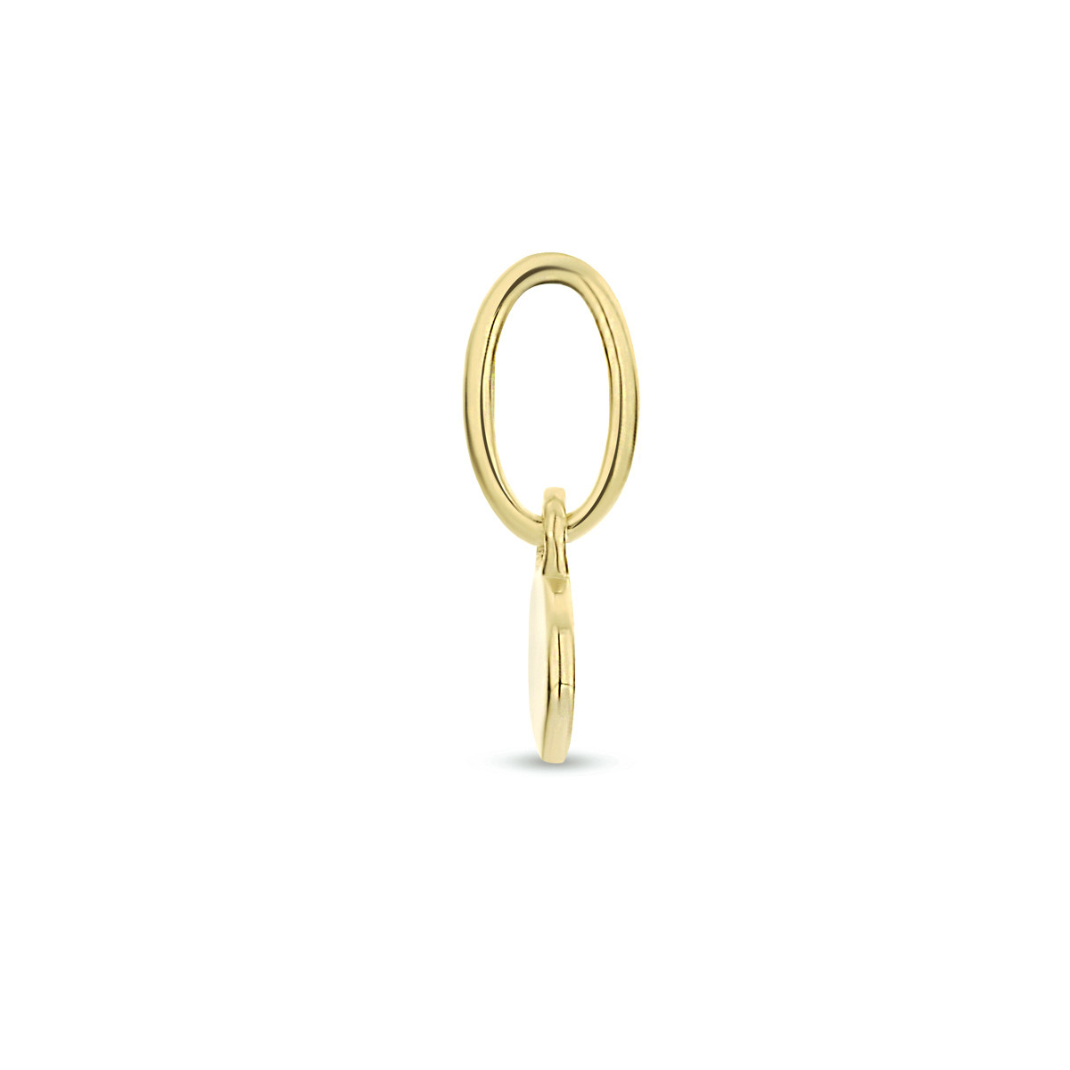 Subtiele gouden hanger rond - Diameter 3 mm