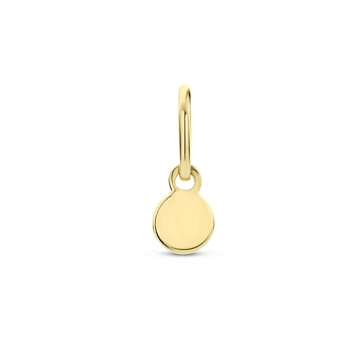 Subtiele gouden hanger rond - Diameter 3 mm