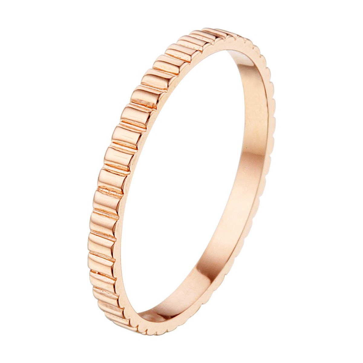 Trendy roségouden aanschuifring van 2 mm