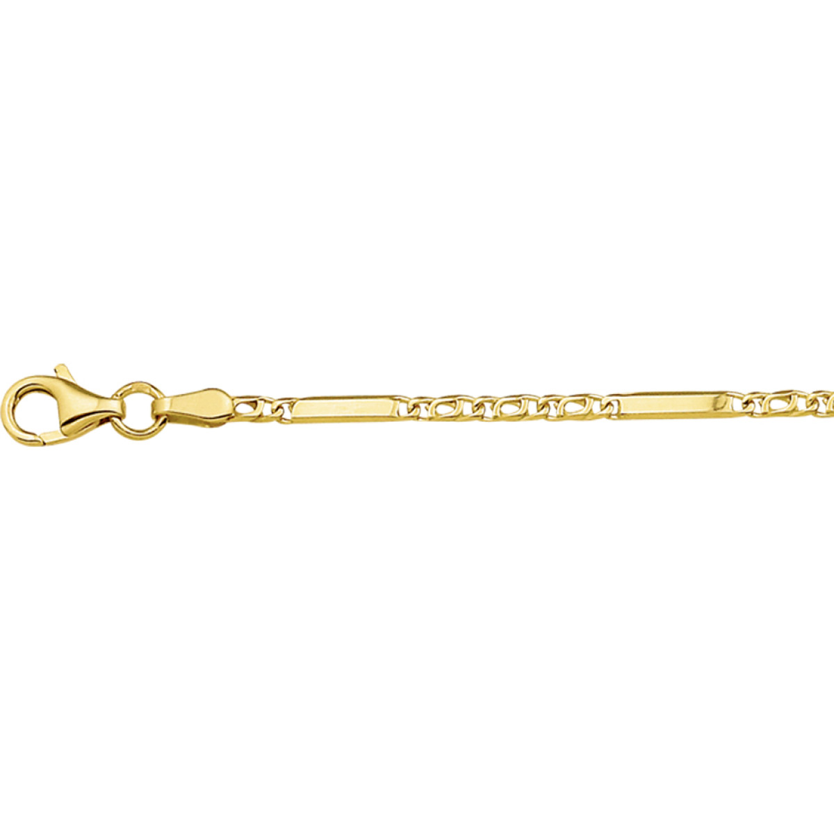 Valkenoog schakelarmband van goud 2 mm